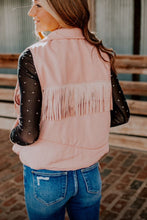 Load image into Gallery viewer, The Fly Fringe Vest • Blush Pink
