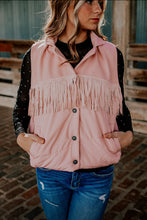 Load image into Gallery viewer, The Fly Fringe Vest • Blush Pink
