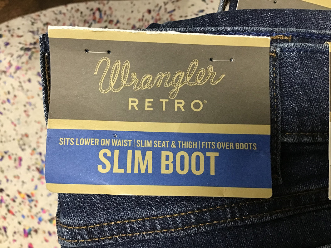 Wrangler Retro Slim Boot Stretch * Dark Wash (WZCA)