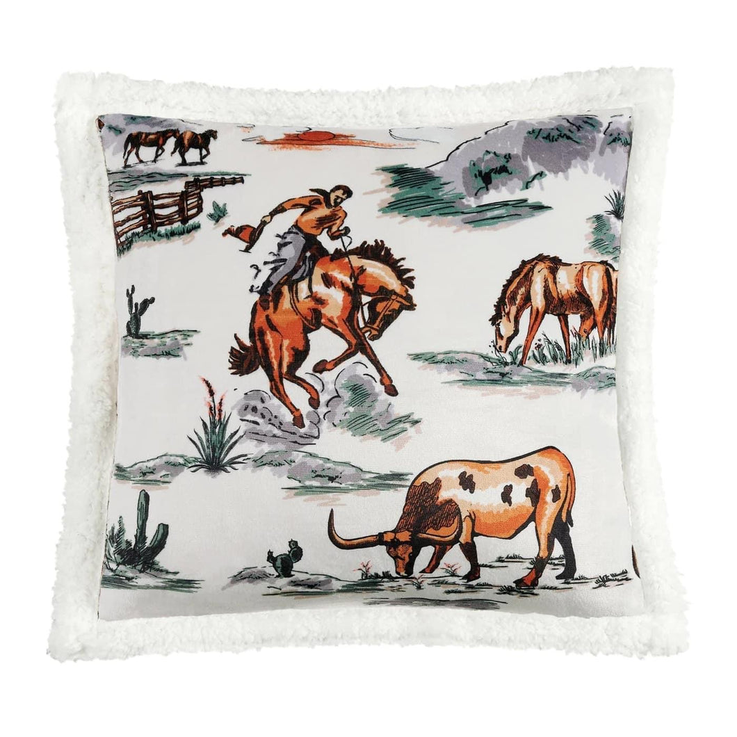 Ranch Life Sherpa Pillow (In Color)