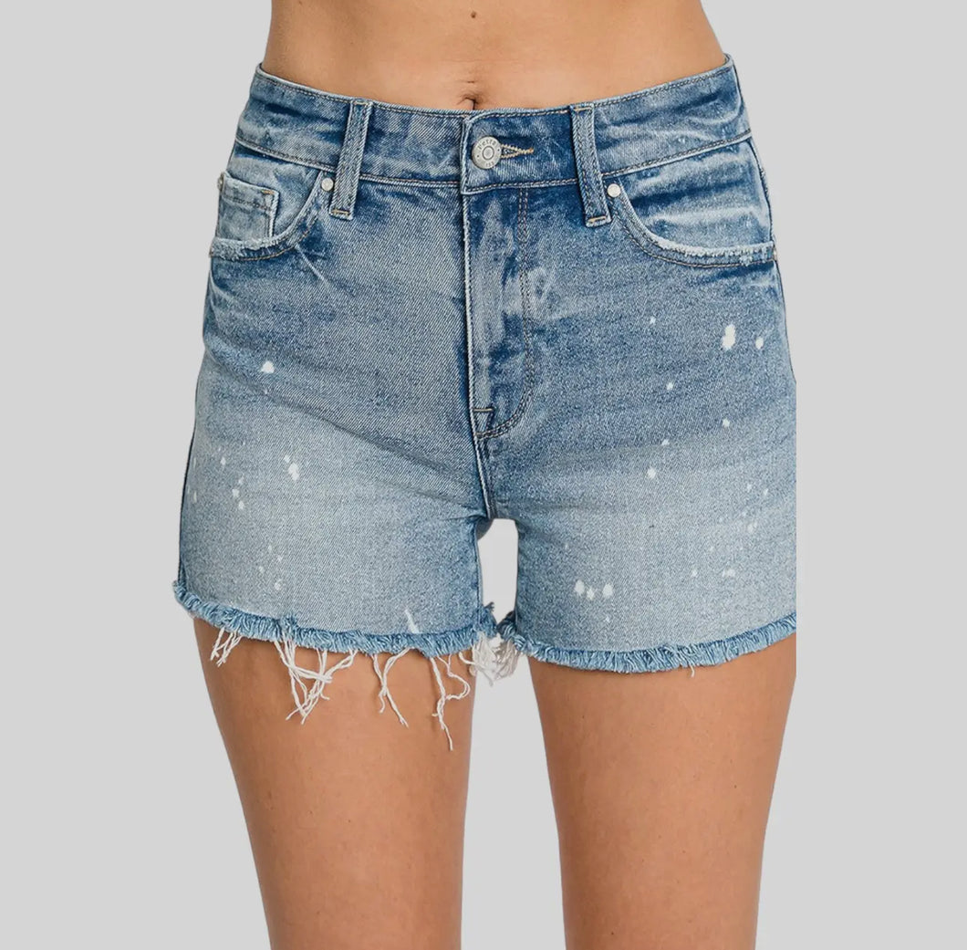 Petra High Rise Comfort Shorts w/ Frayed Hem